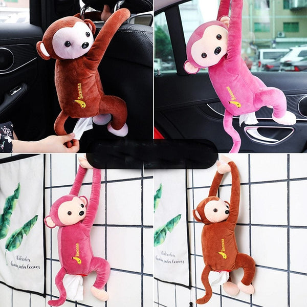 Funny Hanging Monkey Tissue Holder Car Accessories-4