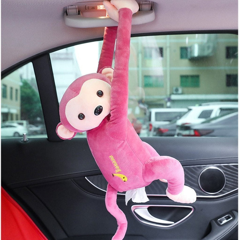 Funny Hanging Monkey Tissue Holder Car Accessories-4